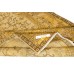 Handmade Vintage Turkish Area Rug. Yellow Overdyed Carpet