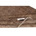 Vintage Wool Area Rug Overdyed in Brown for Modern Interiors. Handmade in Turkey
